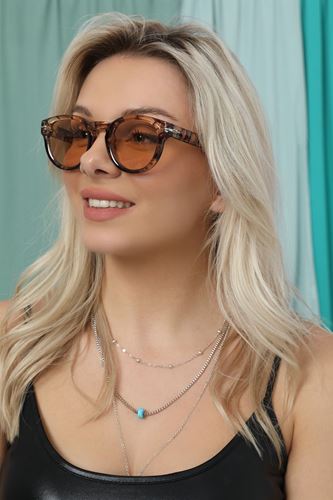 Unisex Lorenz Sunglasses Güneş Gözlüğü Kahverengi