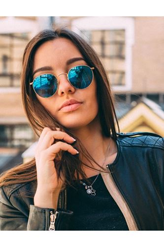 Ray-Ban Aynalı Yuvarlak Güneş Gözlüğü