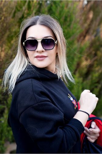 Unisex Fedelta Sunglasses Güneş Gözlüğü Siyah